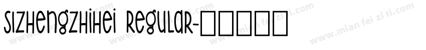 SIzhengzhihei Regular字体转换